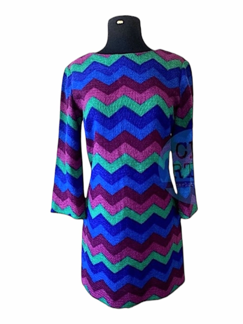 60s mod R&K Originals Zag Go-Go Dress • USA